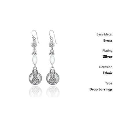 House Of Ree New Stylish Oxidized Silver Studs Earrings for Womens|Women|Girls ER018