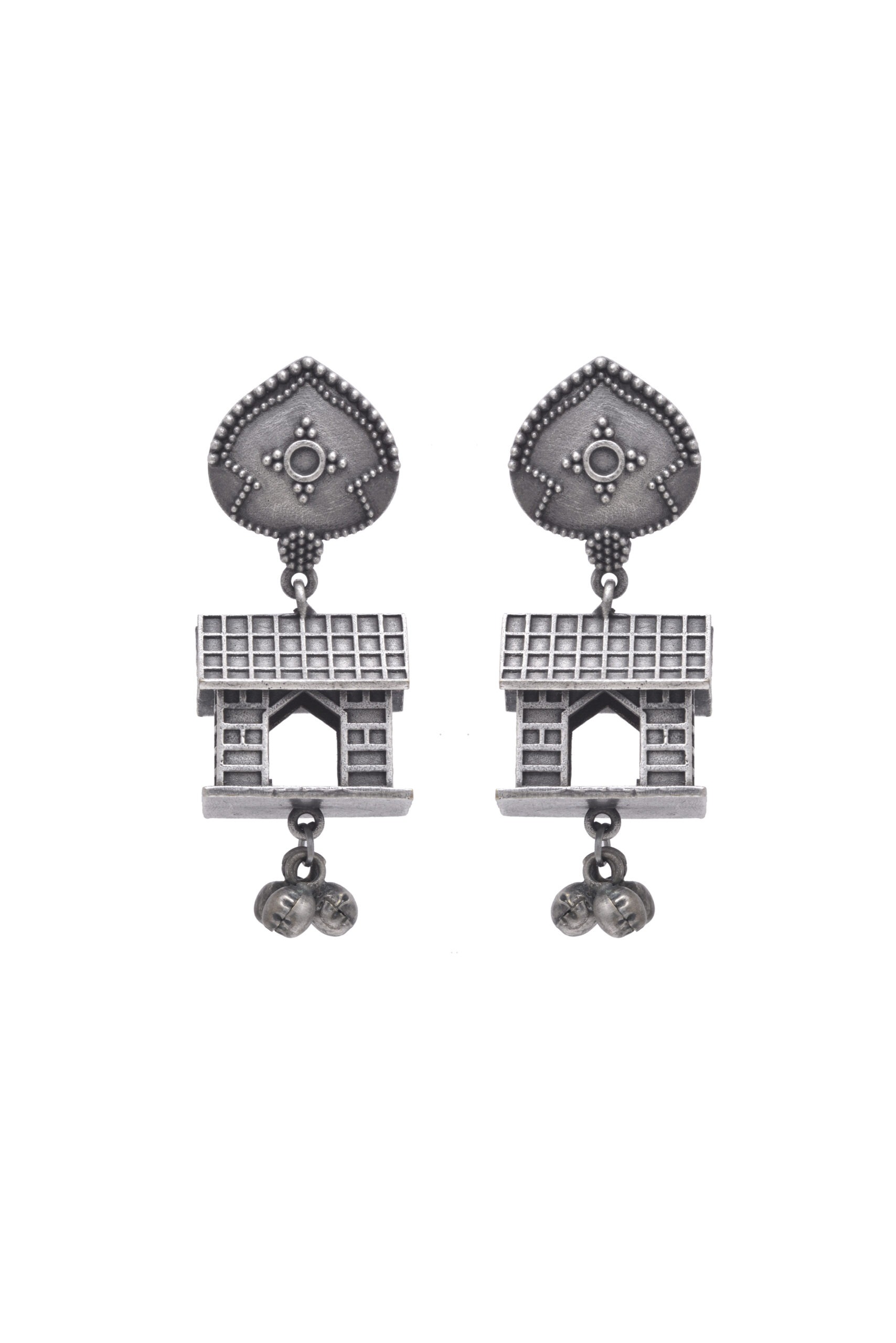Silver Hut Design Jhumka Earrings Silver Hut Design Jhumka Earrings