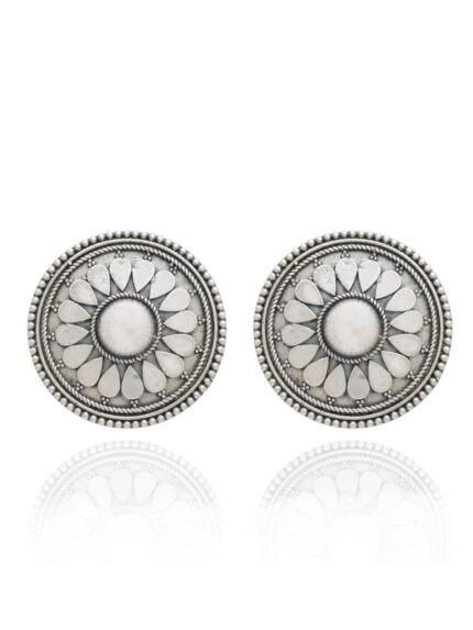 House Of Ree New Stylish Oxidized Silver Studs Earrings for Womens|Women|Girls ER019